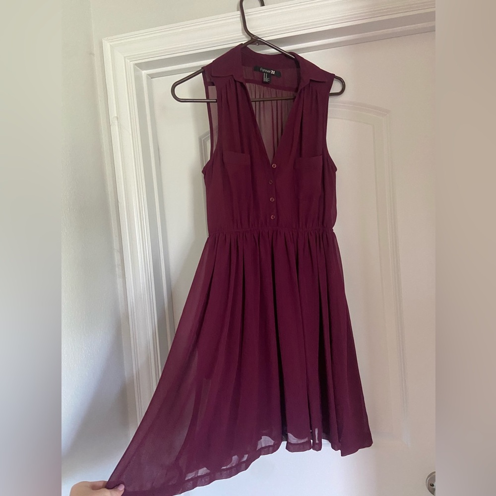 Sheer Sleeveless Shirt Dress